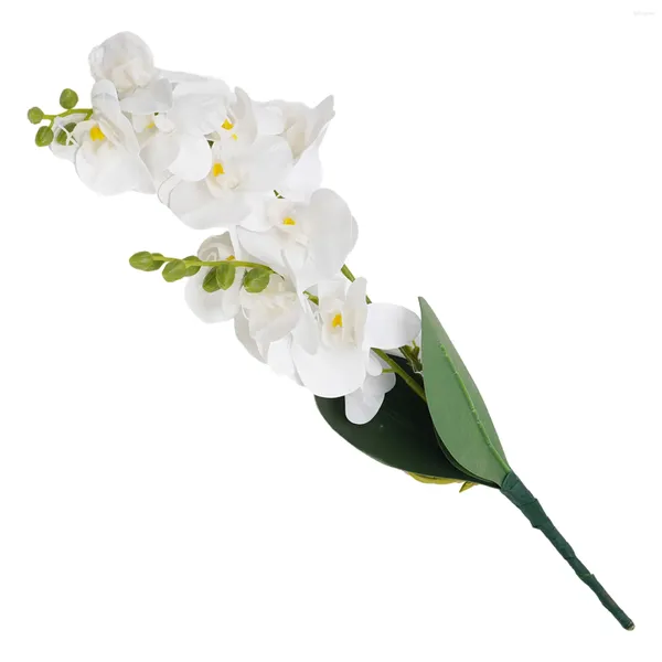 Flores decorativas Orquídeas de borboleta artificial de casamento duráveis 12 cabeças orquídeas de mariposa para buquês de noiva decorações de casas