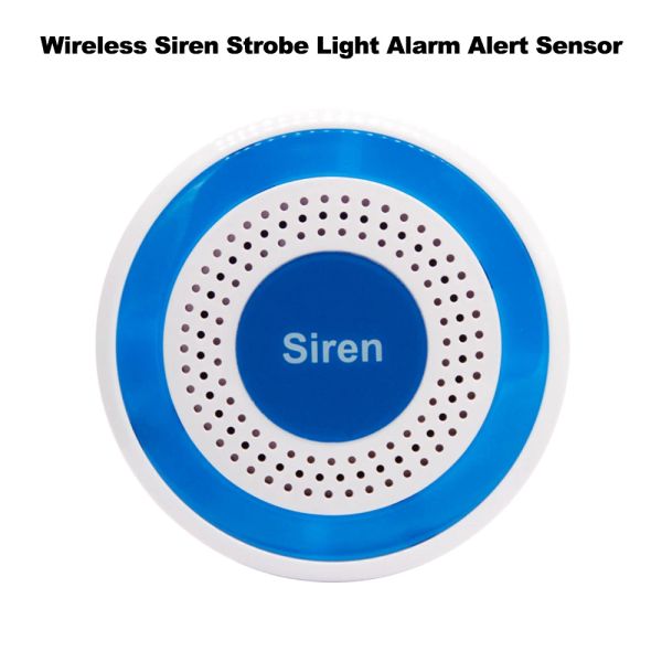 Detector Taiboan sem fio 433MHz Sirene Strobe Light Alert Alert Sensor 85dB Horn de alarme interno para 433MHz Home GSM Security Alarm System