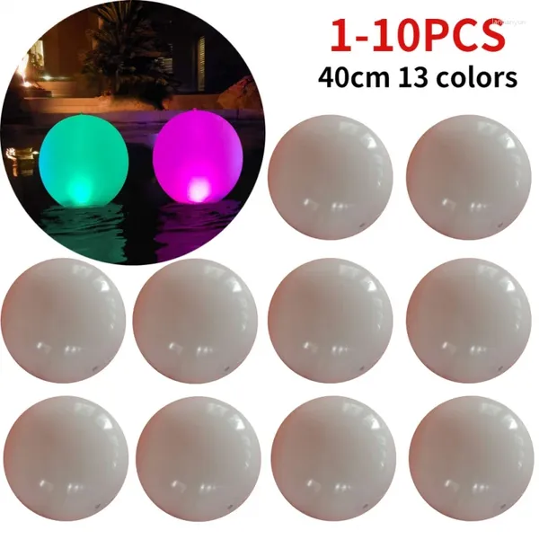 Bettwäsche-Sets 1-10pcs 13 Farben wasserdichtem leuchtenden Ball LED Garten Beach Party Rasenlampe Schwimmbad schwimmend Licht