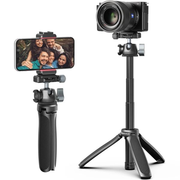 Monopods ULANZI MT47 MINI TRIPOD ARCA SWISS RELUMENTO PLACA DE RELIMENTO RÁPIDO Smartphone DSLR SLR Câmera Tripé Vlog Kit para YouTube Live Ins Ins ins