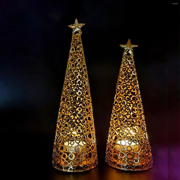 Portabandini per alberi di Natale Decorazione di arredamento a forma di arredamento per candele profumate Luci da tè decorazione per la casa
