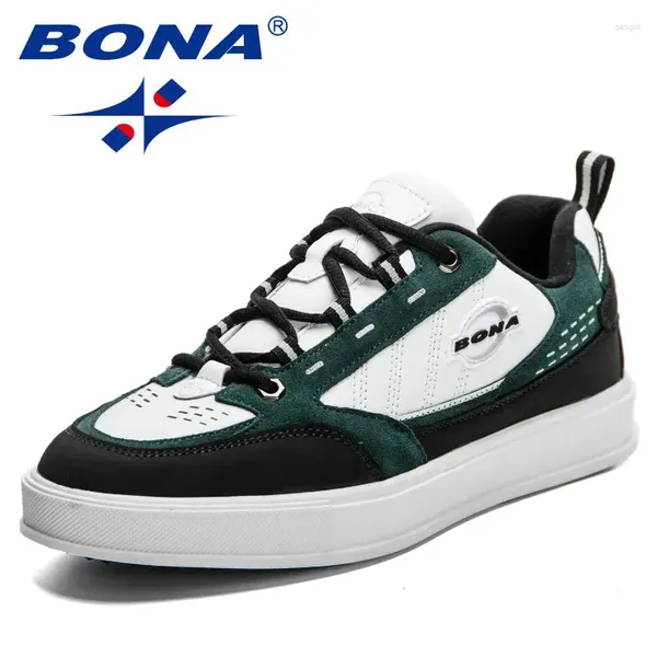 Lässige Schuhe Bona 2024 Designer Sneakers Männer Mode vulkanisierte Wanderplattform Mann Leisure Mnansculino