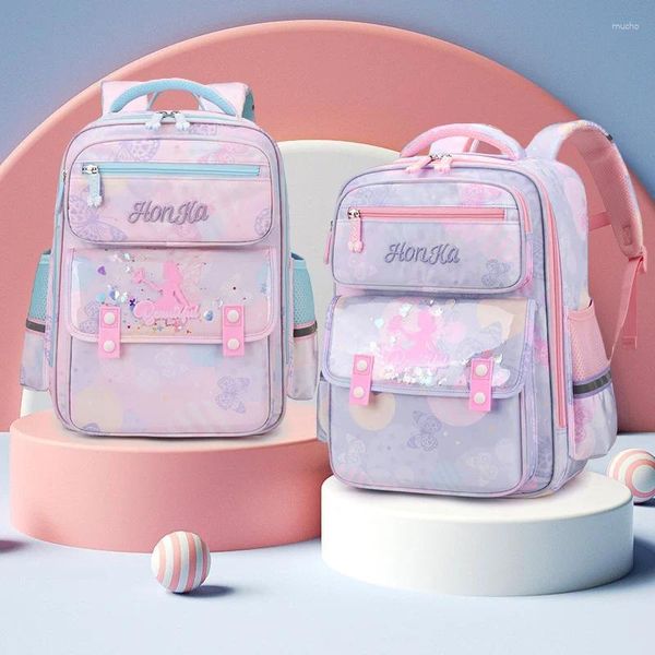 Schultaschen süße Mädchen Kinder Kinder primärer Rucksack Satchel Kinder Buchbeutel Prinzessin Schoolbag Mochila Infantil 3 Farben