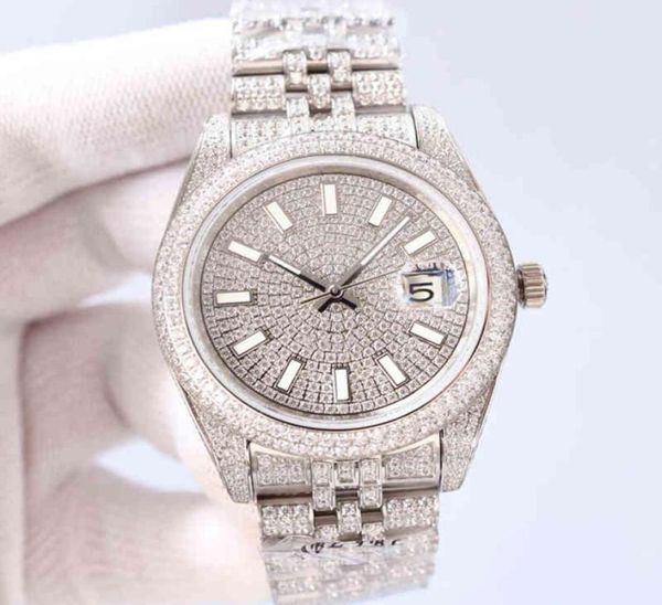 HUIYA06 Orologi meccanici automatici Diamond Full Diamond Casual Big Nome Designer Gold Watch Ladies Luxury Ladies Watch Relojes de 4560622