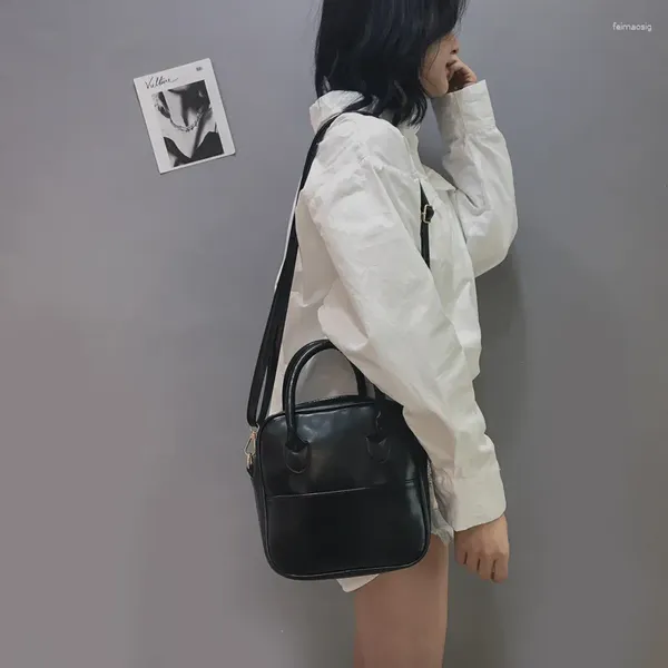 Bag Style Retro einfache Handtasche Einschuld Crossbody Damen-Aktentasche Mode