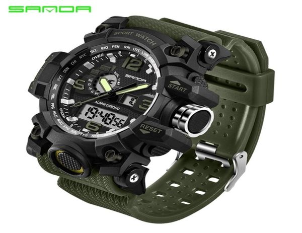 Sanda 742 Military Men039S Watches Top Brand Brand Wateroproof Sport Watch Shock orologio da uomo Shock Orologio Relogio Masculino 26374922