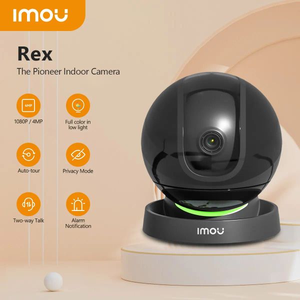 Câmeras de câmeras imou rex 4mp wifi ip câmera doméstica segurança 360 câmera Ai Detecção Humana Câmera de Tela Night Vision PTZ Câmera PTZ Câmera