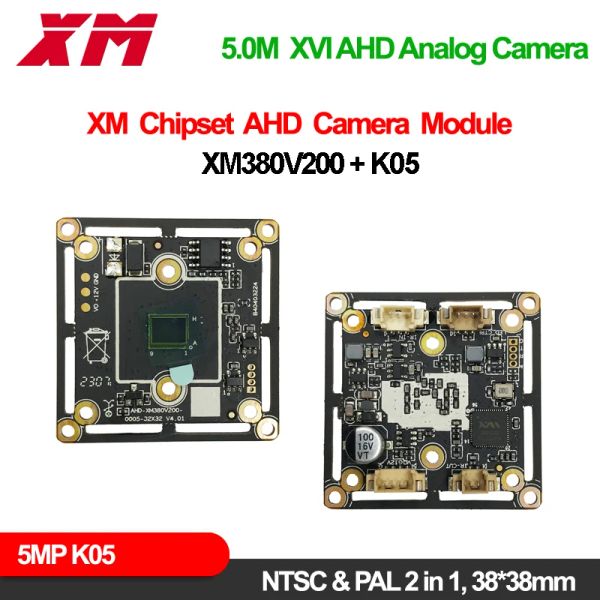 Telecamere 5MP Sensore K05 ISP XM380 AHD Modulo Camera Supporto XVI AHD CVBS Night Vision Analog CAM PAL NTSC 2592*1944 Protezione da sicurezza