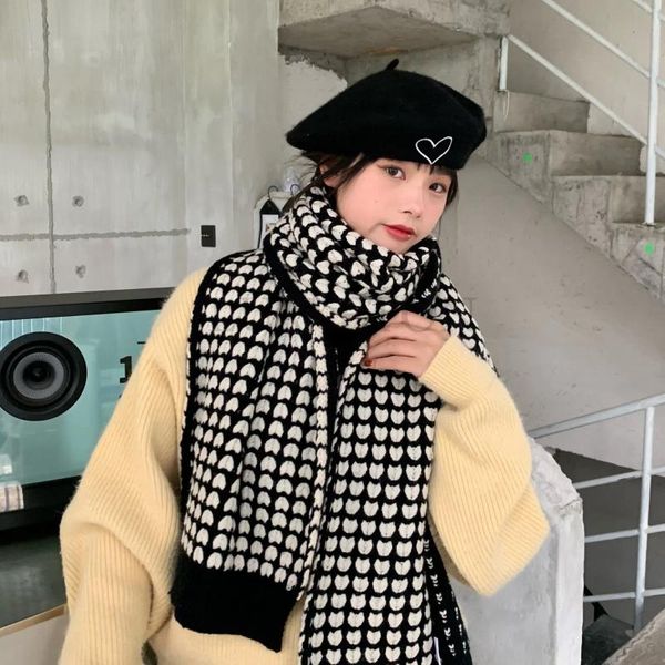 Sciarpe autunno e inverno Scarf Studenti alla moda alla moda di marea Ins Corea Lo stile versatile Amore carino ragazza