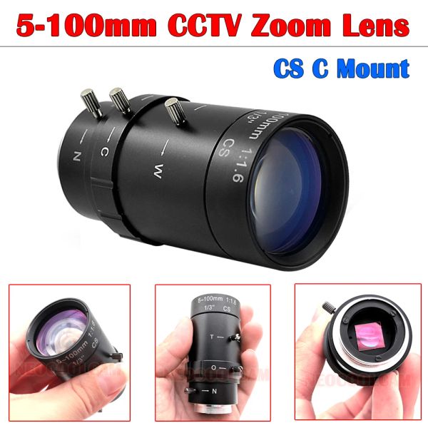 Parçalar Neocoolcam Endüstriyel HD 5100mm Uzun Odak Uzunluğu CS Montaj Manuel Değişken Zoom CCTV Lens 650NM IR Güvenlik Kamerası için Filtre