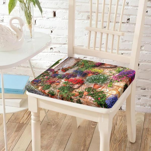 Yastık Petunia Çiçekler Çiçekler Duvar Baskı Sandalyesi Streç Dayanıklı Mutfak Dekoru İçin Görünmez Fermuar Sandalyeleri
