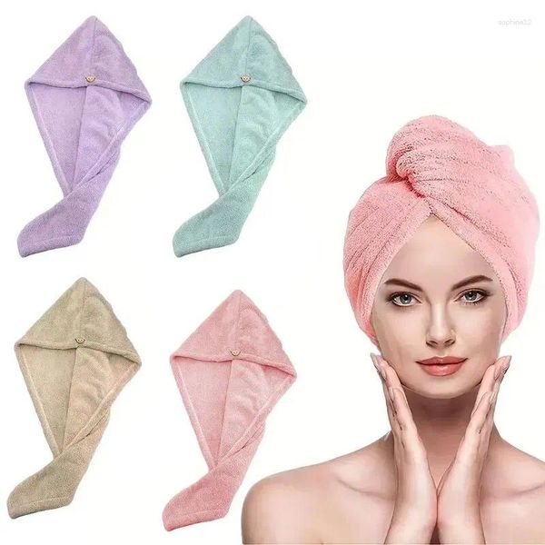 Asciugamano asciugatura da 1 pc per asciugatrice rapida asciugacapelli che avvolgono il cappello da bagno per acqua assorbente
