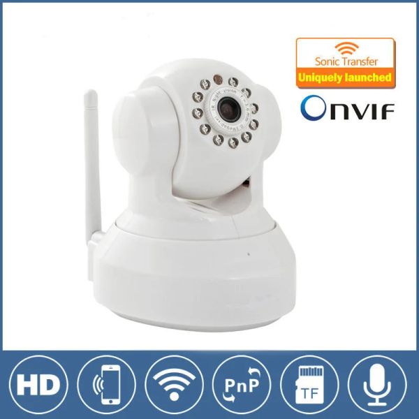 Sistema H.264 HD 720p Camera P2P PAN/TILT IR CUT WIFI WIFI Wireless Network IP Security Control per telefono per casa