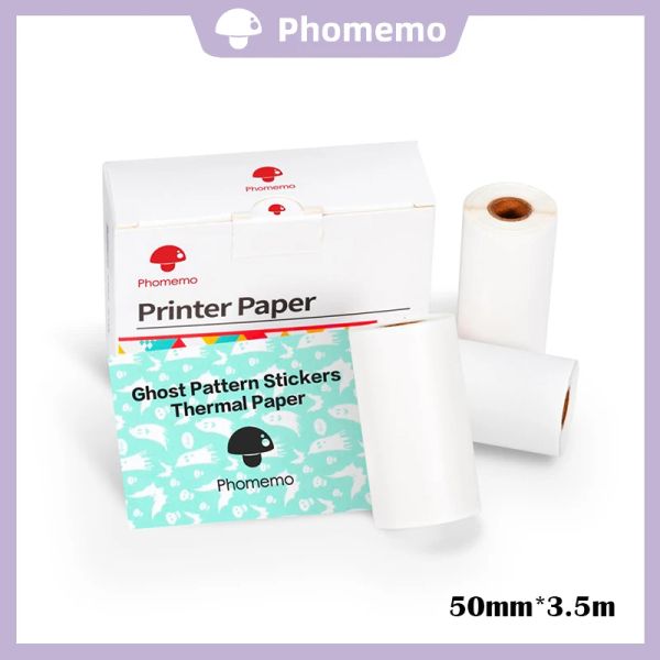 Papel phomemo auto adesivo papel térmico imprimível em papel de etiqueta transparente para phomemo m02/m02s/m02pro impressora fotográfica