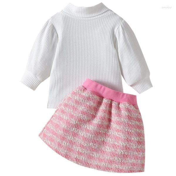 Комплект одежды 2 -й изделие набор осень малыша для девочек -одежда корейская одежда мода высокий шею