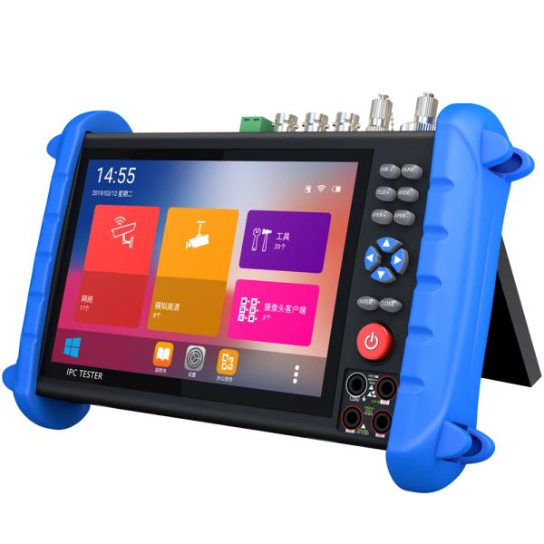 Anzeige 7 Zoll HD CCTV Tester Monitor AHD CVI TVI CVBS SDI IP 4K -Kamera -Test 8MP Multimeter TDR OPTICA FIBER VFL WiFI POE