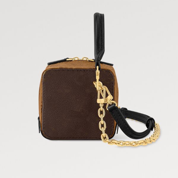 Designer Brown in pelle marrone mini da dadi a dadi