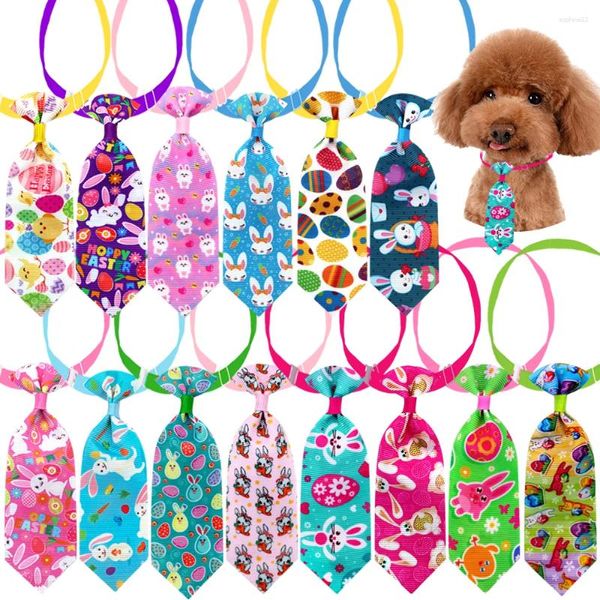 Hundebekleidung 10pcs Ostern Tag Bunte Bögen für Haustierkatze Fliegen Kleine Fliegen tägliche Krawatten Hunde Haustiere Pflegezubehör