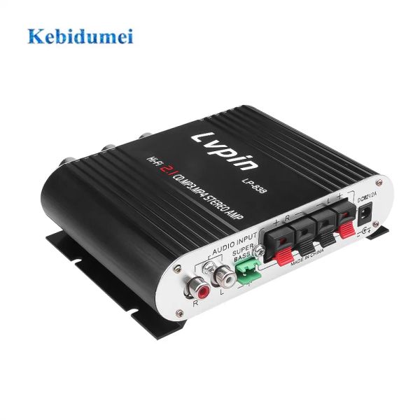 Receiver Car Channel Amplifiers LVPIN LP838 HiFI 2.1 Stereo -Subwoofer Audio -Bass -Lautsprecher Booster Booster Verbinden Sie mit DVD Player Telefon für das Auto