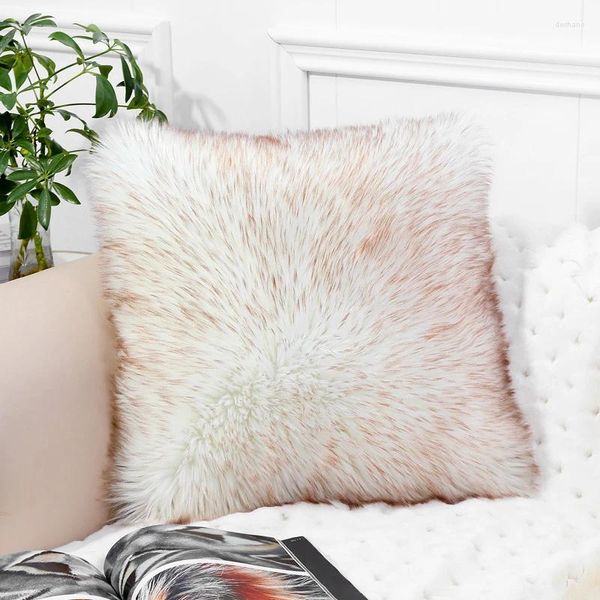 Kissen langer Kunstpelz Kissenbezug elegant Look bequem aussehen super weich und umweltfreundlich perfekt für Ihr Sofa-Bett