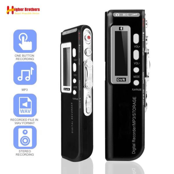 Gravador portátil 8g Recorder de voz USB Professional 96 horas de reprodução Dictaphone Digital Audio Sound Voice Recorder com wav mp3 player