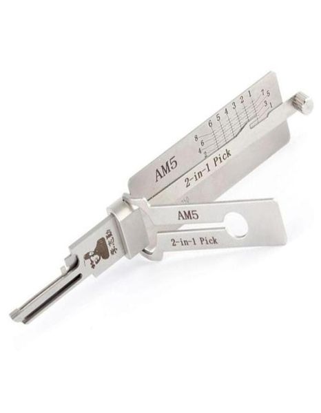 Locksmith Supplies Original Lishi AM5 2 em 1 Pick and Decoder para a tecla de serralheira aberta abridor de chaves4342306