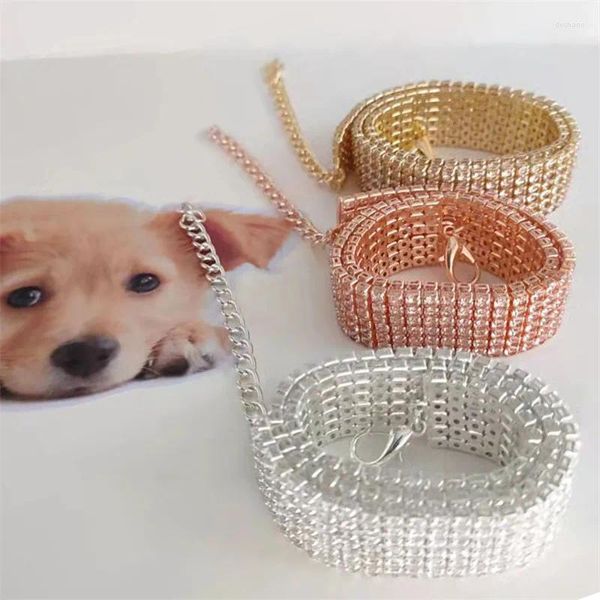 Jóias de vestuário de cães Jóias de gato de alta qualidade Colar de gola de estimação Bling Chihuahua Acessórios para decoração de colar