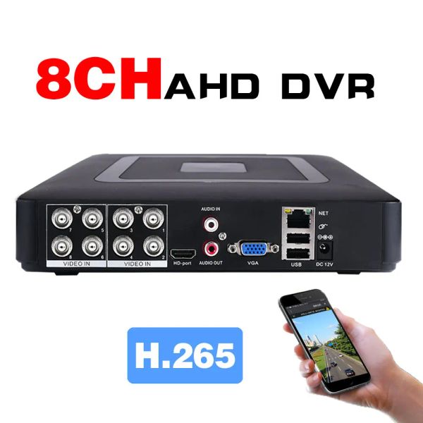 Telecamere Mini DVR 8CH CCTV Supporto per registratore 1080p 2MP AHD CVI TVI Sistema di sicurezza della fotocamera / P2P Cloud Video Surveillance DVR DVR