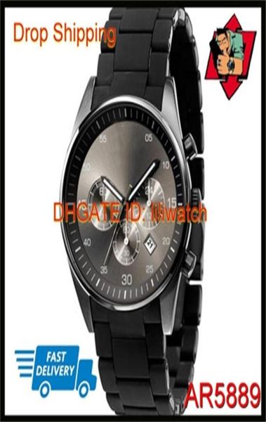 100 Япония Движение Dropship Новый силиконовый хронограф Quartz Mens Watch AR5889 AR5921 AR59225881099