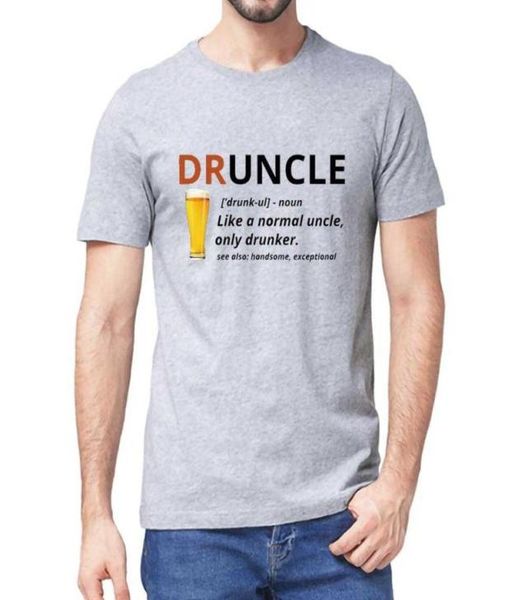 Men039s Tshirts Graphic Druncle Beer Definição como Humor Normal Humor Caminhada de Manga Curta Top Top Tee Novty Gift9615007