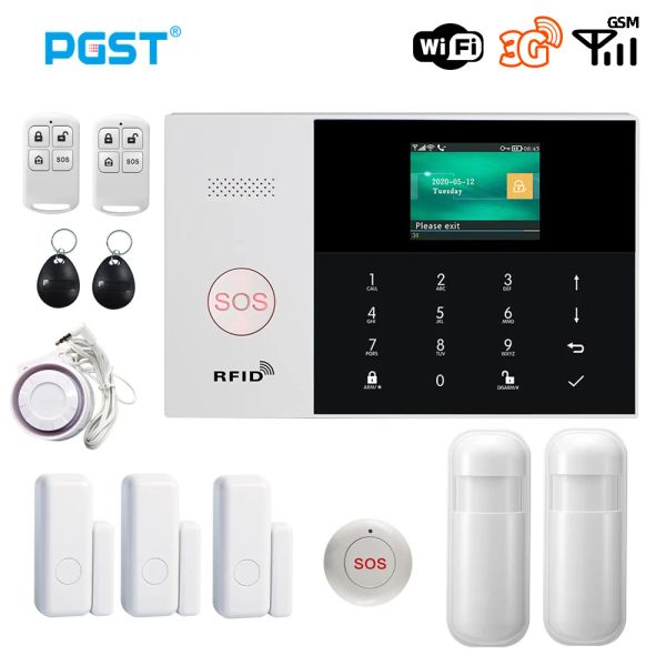 KITS PGST PG105 3G Sistema di allarme WiFi App RFID App Remoto Controllo Wireless Home Security Smart Home Alarming Kits