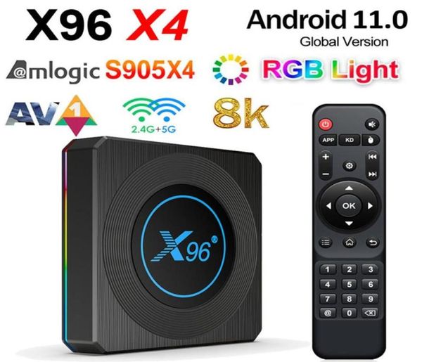 X96 X4 Android 110 TV Box AmLogic S905X4 4GB 64GB 4GB32GB Quad Core 24G5G WIFI BT41 AV1 8K Media Player Home Movie 4G32G8966679