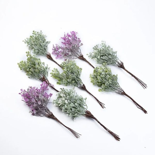 6pcs Vasen für Wohnkultur Weihnachtsdekoration Blumen Kränze Hochzeit Brautzubehör Freigabe DIY Geschenke Künstliche Pflanzen