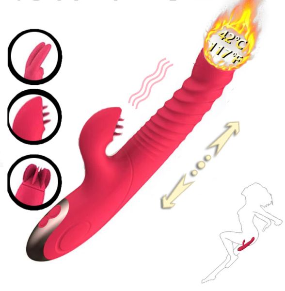 Toys libo intelligenter Heizte -Vibrator -Sexspielzeug für weibliche Dildo -Klitoris Teleskopstimulator G Spot Lick Licking Masturbator