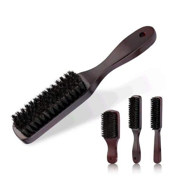 2024 Erkekler Sakalı Fırça Ahşap Handalı Domuz Kılı Bıyık Temizleme Fırçası Kuaförlük Anti Statik Berber Saç Stil Tarak Tavan Aracı