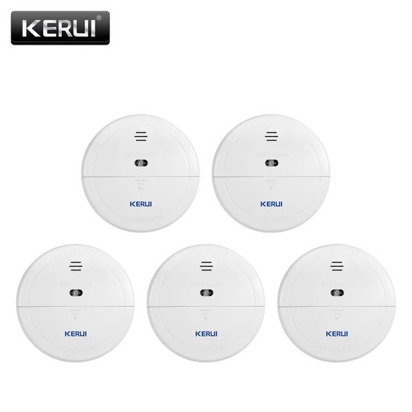 Detektör Kerui 5/10 PCS 433MHz Kablosuz Ev Yangın Duman Sensörü Dedektör GSM WiFi Alarm Sistemi ile Güvenlik Çalışması
