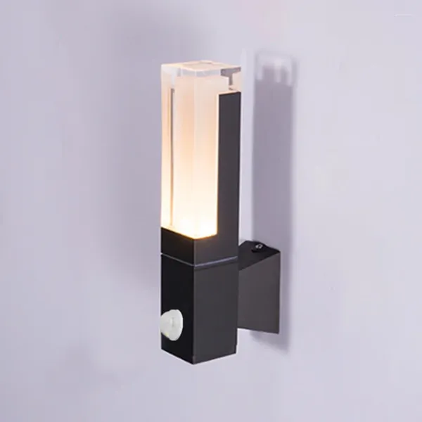 Lampada a parete LED leggera esterna o uso interno.Black Modern Sconce.IP65.For Ip65.for Front Porch Patio Garage Decor