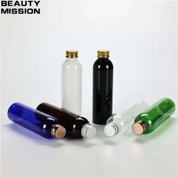 Speicherflaschen mehrfarbig 180 ml x 30 leere Plastikflasche mit Aluminiumschraubenkappe Kosmetik Toner Wasserreinigung Ölverpackung