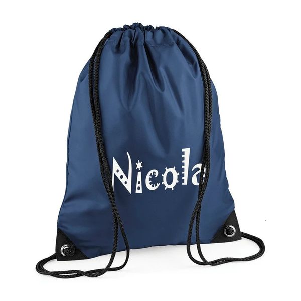 Bolsa de bomba/natação personalizada impressa com nome Custom Kids Childrens impermeabiliza Bag Sport Sports Bag Party Gifts 240320