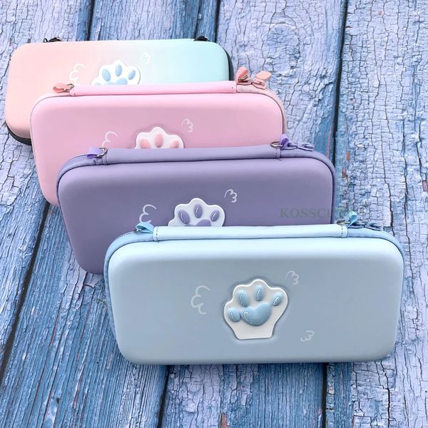 Cat Paw Bag für Nintendos NS Lite Console Joycons Schütze Spieltasche für NS Switch Storage Bag Lanyad String Game Card Case 240322