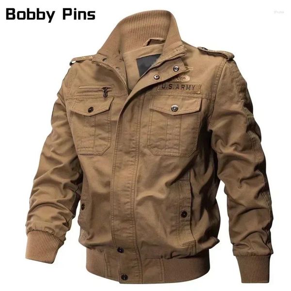 Herrenjacken Frühling Herbst Casual Multipocket Pilot männlicher Armee Cargo Flug Herren Militär Bomber Jacke Modetrend Outwear Outwear