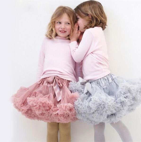 New Baby Girls Tutu Saia Ballerina Pettiskirt Saias de balé infantil para festa da dança Princesa Tulle Clothes4215079