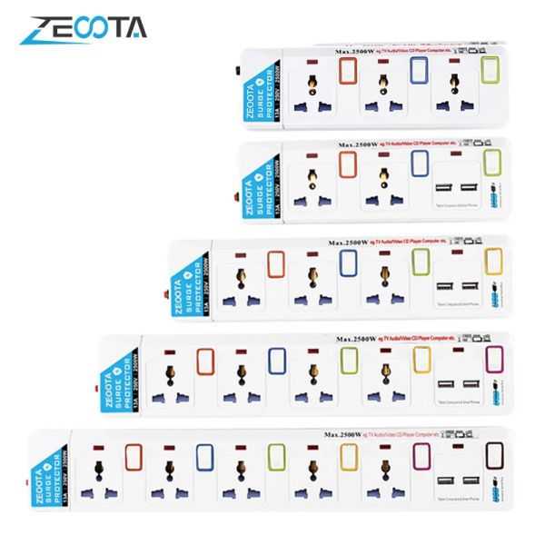 Striscia di alimentazione del convertitore 1/2/3/4/5 Oplet AC Universal Way Plug 2 Porte USB SCUPAGGIO SCOPIA SCOPIA SCOPIA SULLUNI