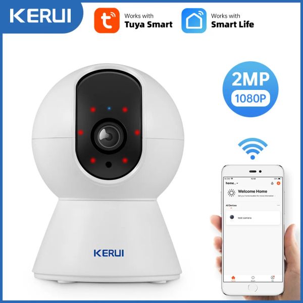 Kameras Kerui Wireless 2MP 3MP Tuya Smart Mini WiFi IP -Kamera Indoor Security Home CCTV Überwachungskamera Lokale Lieferung