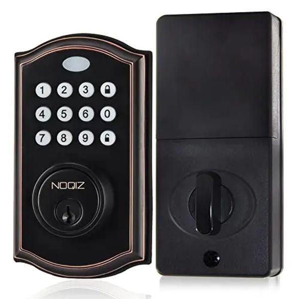 Blocca blocco della porta d'ingresso senza chiave Blocco a deadbolt elettronico con tastie, blocco automatico, blocco intelligente impermeabile di sicurezza facile da installare