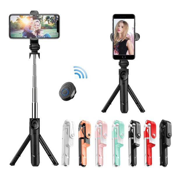 Monopods Selfie Stick с штативом стенд Bluetooth Remote Control Мобильный телефон селфи -держатель для iPhone/Huawei смартфона Live Photo