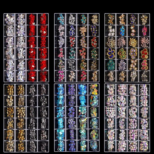 Ожерелья 24 Grid Manicure Charms Планета Ювелирные изделия/А.Б. Бриллиант Синий Рубиновый цветок Маникюр/Винтажный ролинг Змея/Стоимость.