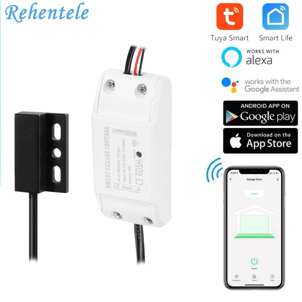 Комплекты Tuya Smart Garage Door Destrair Controller Wi -Fi Switch Alexa Echo Google Home Diy Smart Life App App