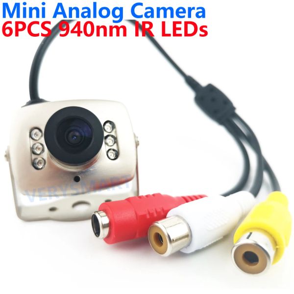 Камеры очень шестерник 600tvl mini super color camera camera camera video andio undoor камеры наблюдения 940 нм Инфракрасное ночное видение