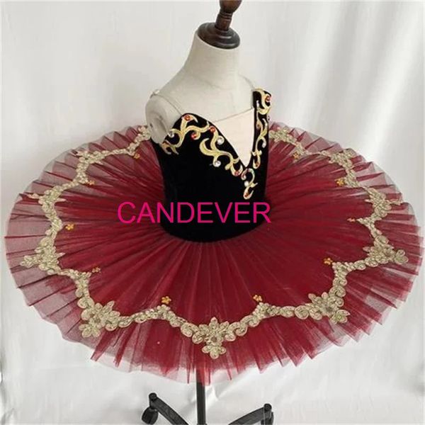 Balé profissional tutu menina feminina bailarina de dança de dança don quixote la esmeralda figurin balett tutu vestido crianças 240401